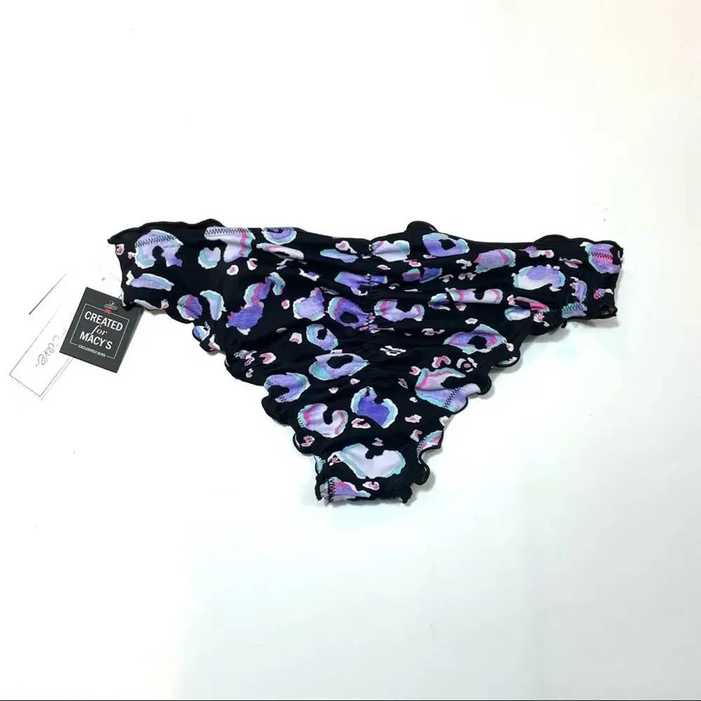 Salt+Cove LEOPARD MULTI Ruffled Bikini Swim Bottom